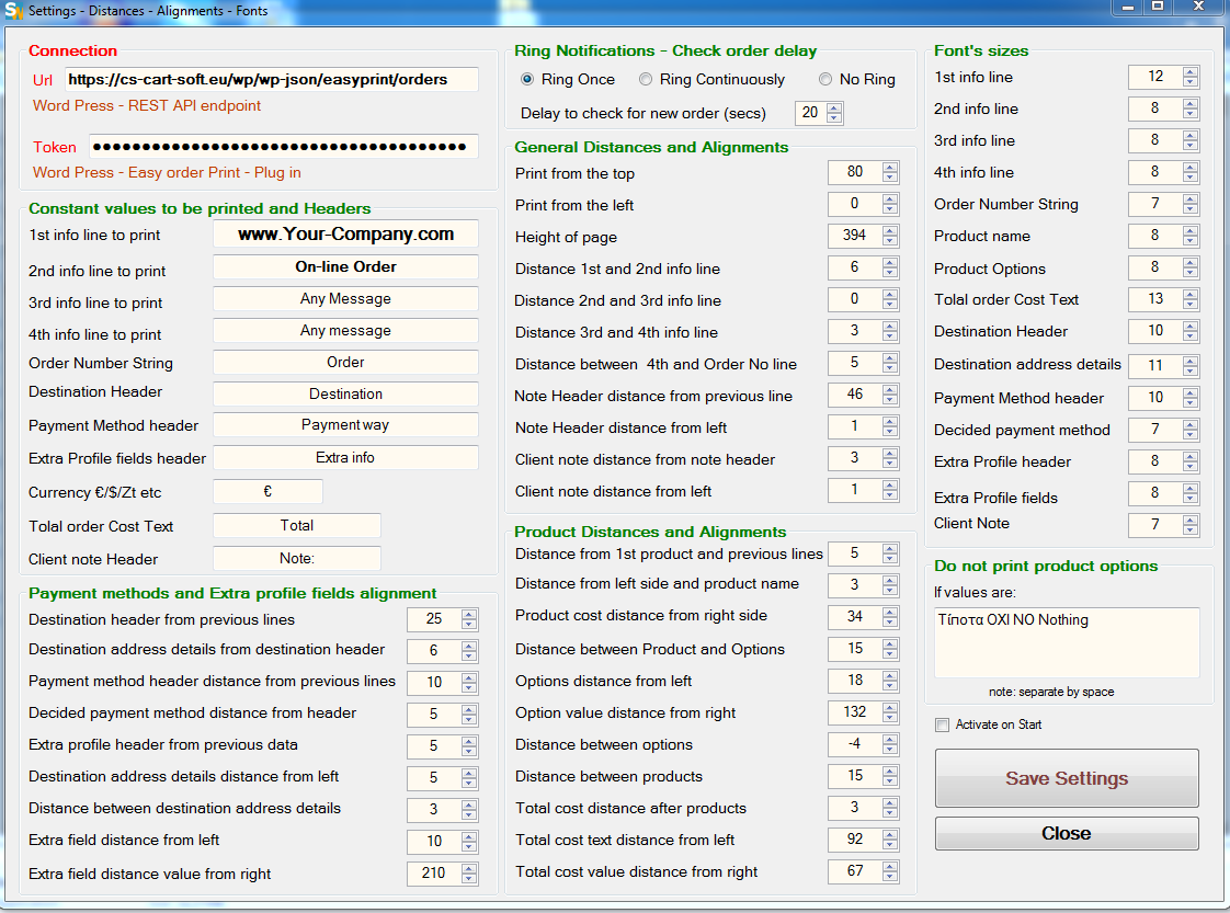 Easy Print Application gets order from Cs-cart and print them to Thermal Printer