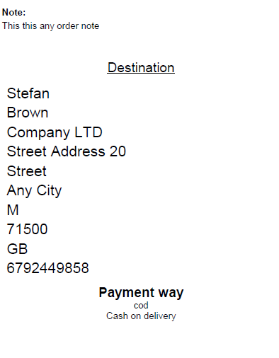 Woo Commerce Thermal Printing Sample