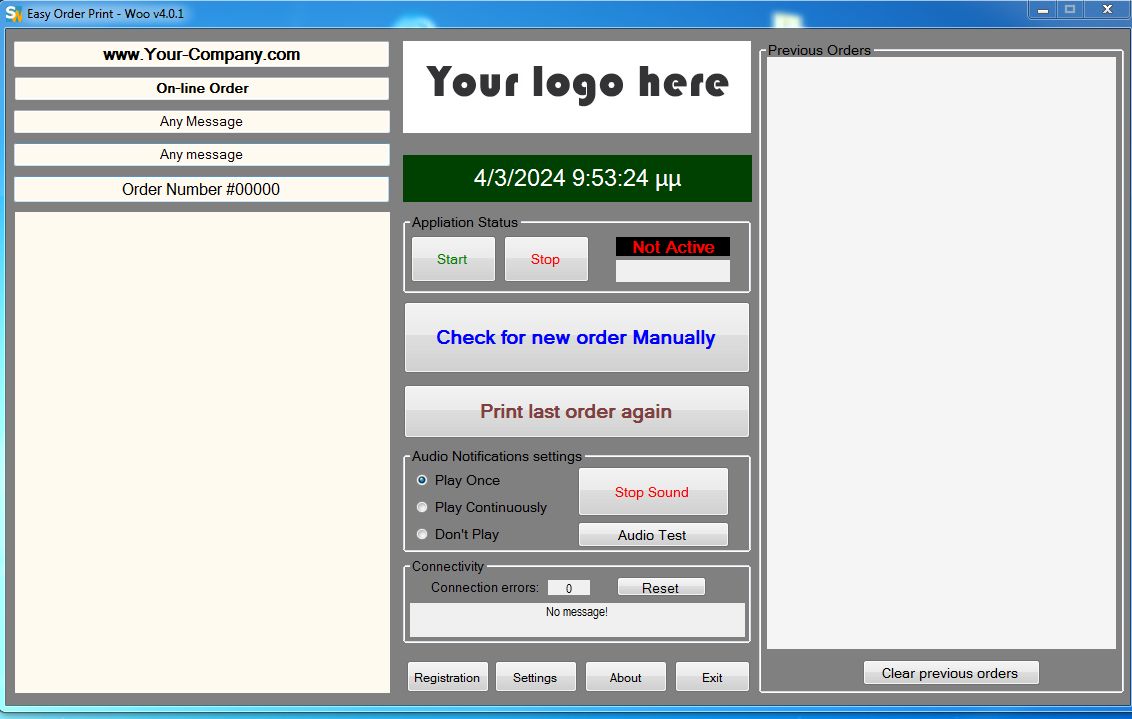 Easy Order Print Application gets order from WooCommerce and print them to Thermal Printer